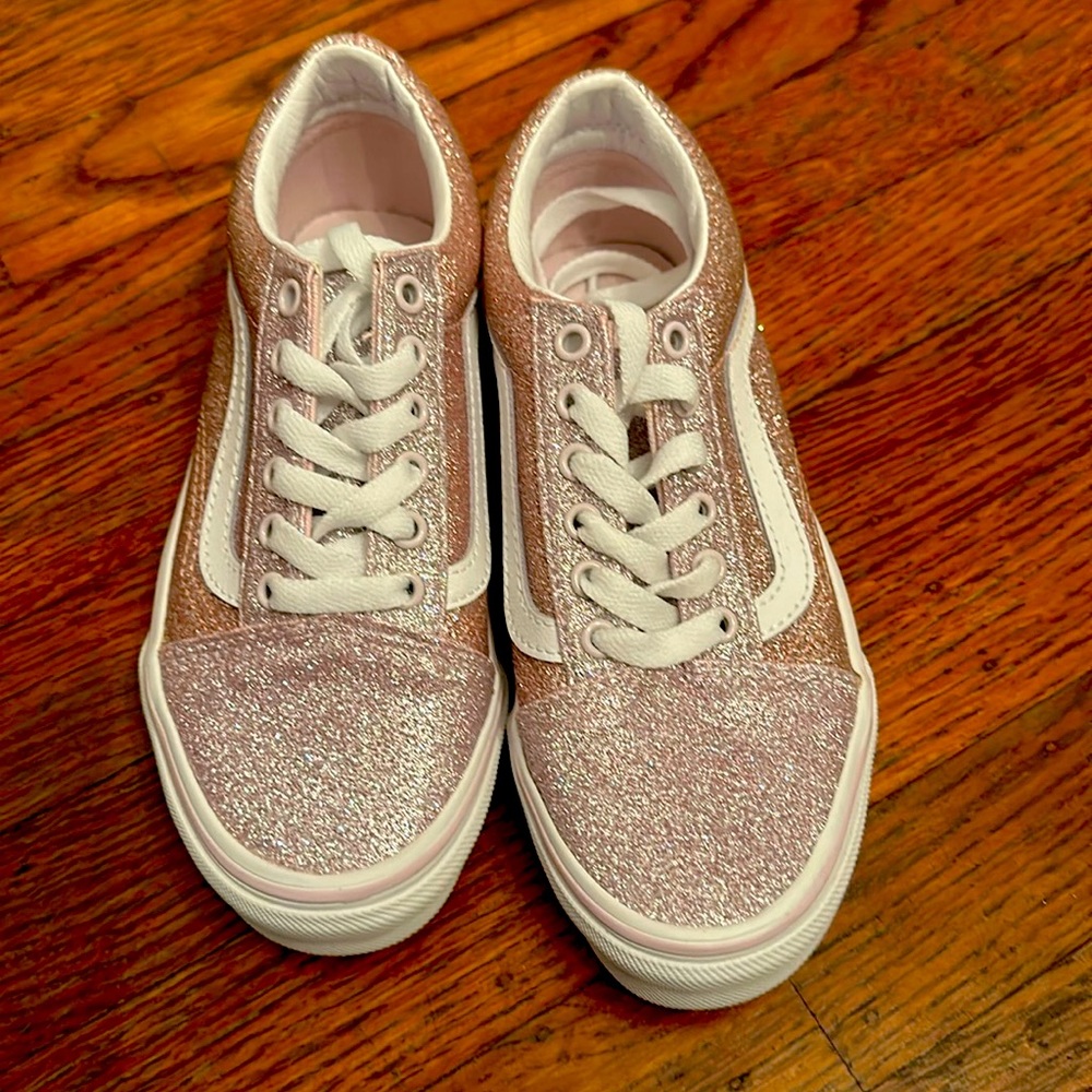 Vans old school glitter pink glitter size 1.5